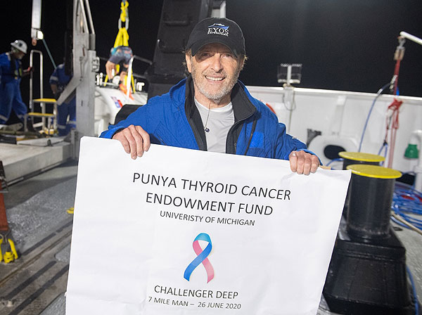 After the dive. Two new world records for thyroid cancer!
