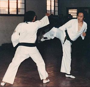 Master Kim Chang-Hak sparring