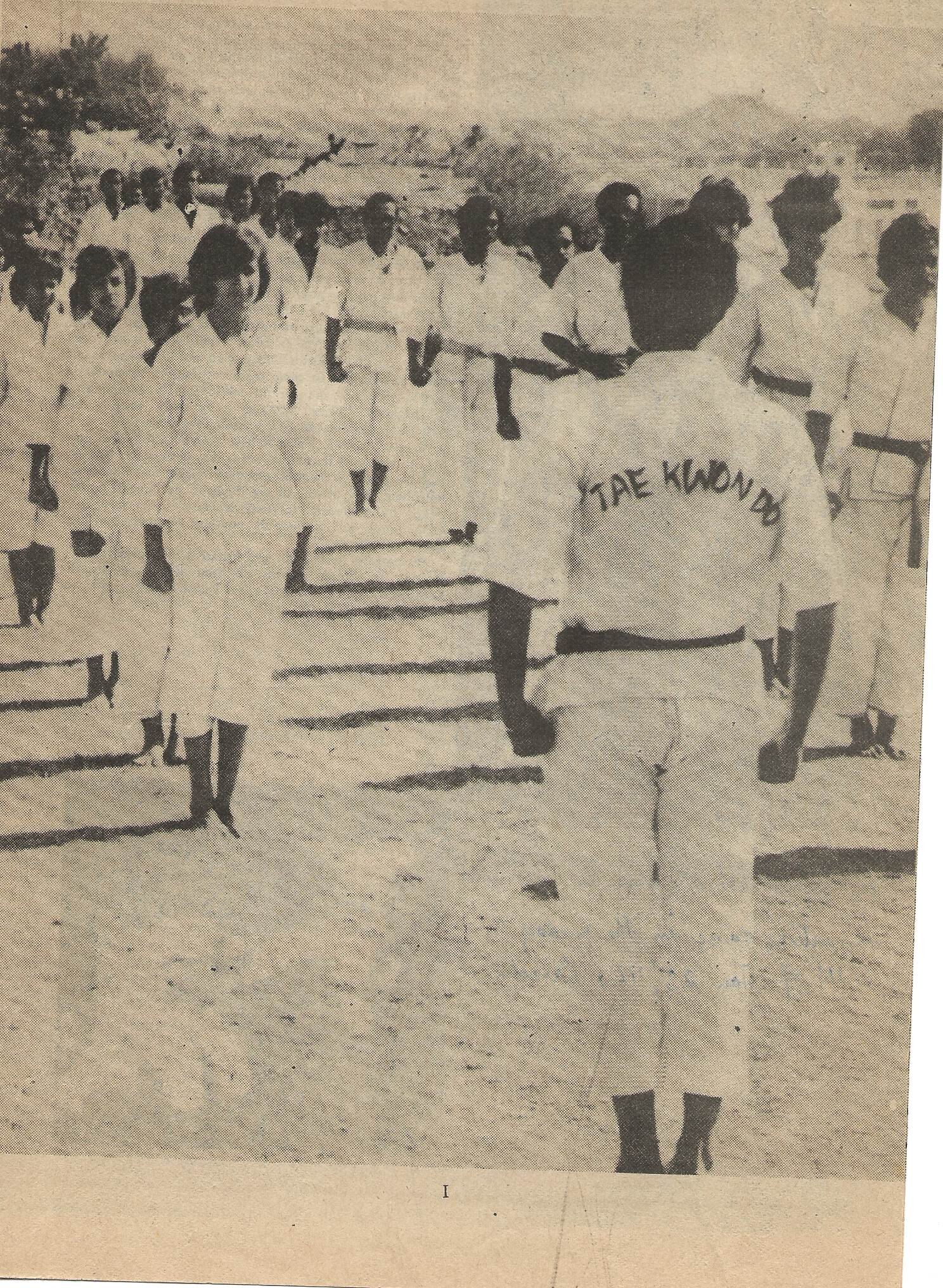 Kangdukwon taekwondo training in Pakistan in the mid-1970s